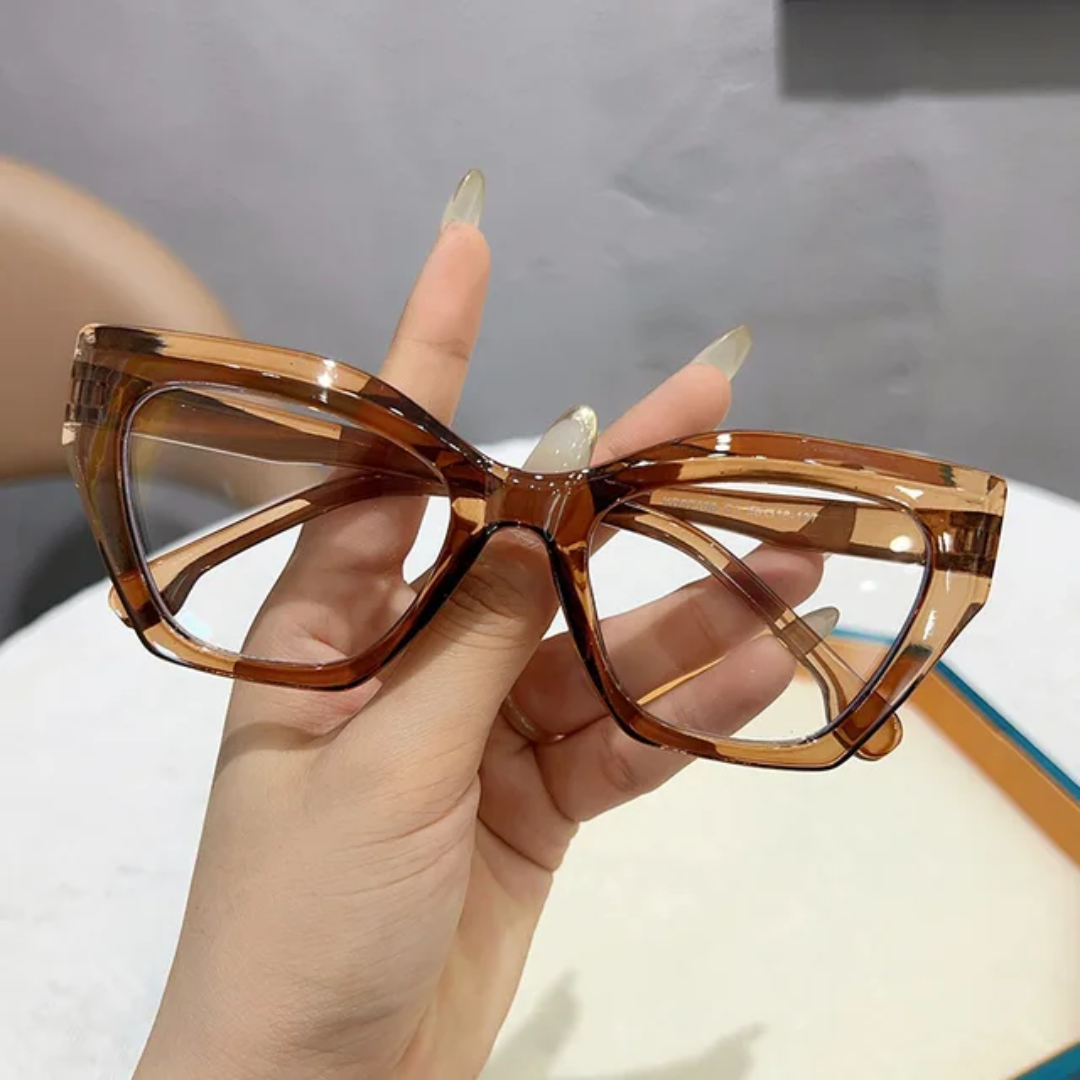 Brown Cat Eye Blue Light Glasses for Women