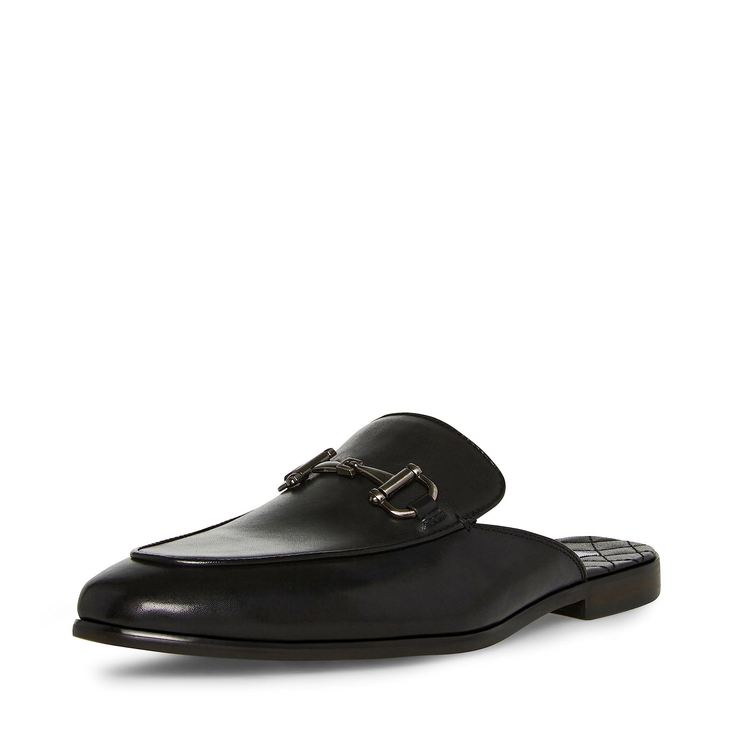 Steve Madden Mens Dazling Mule Black Leather