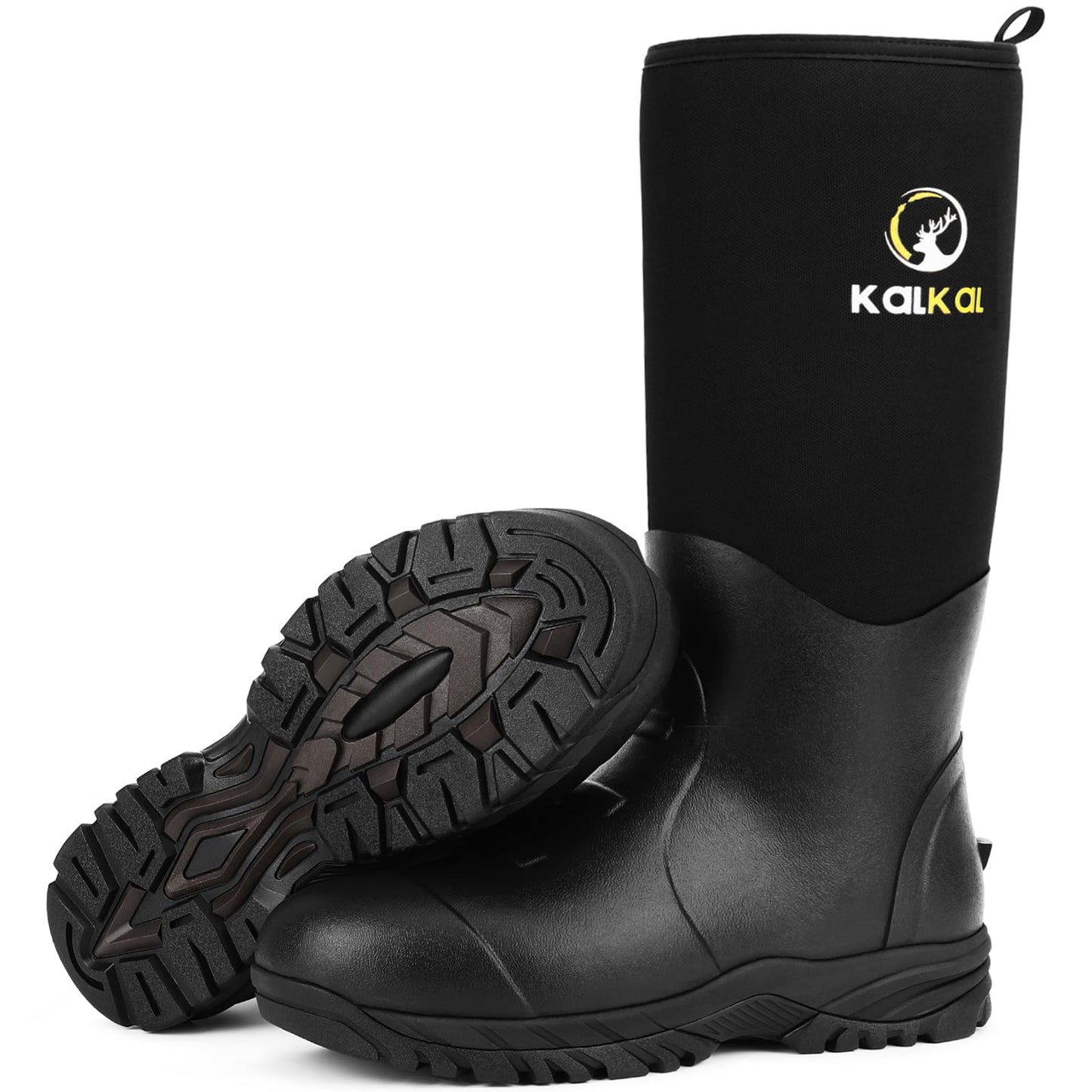 Kalkal Rubber Boots for Men Waterproof Rain Boots