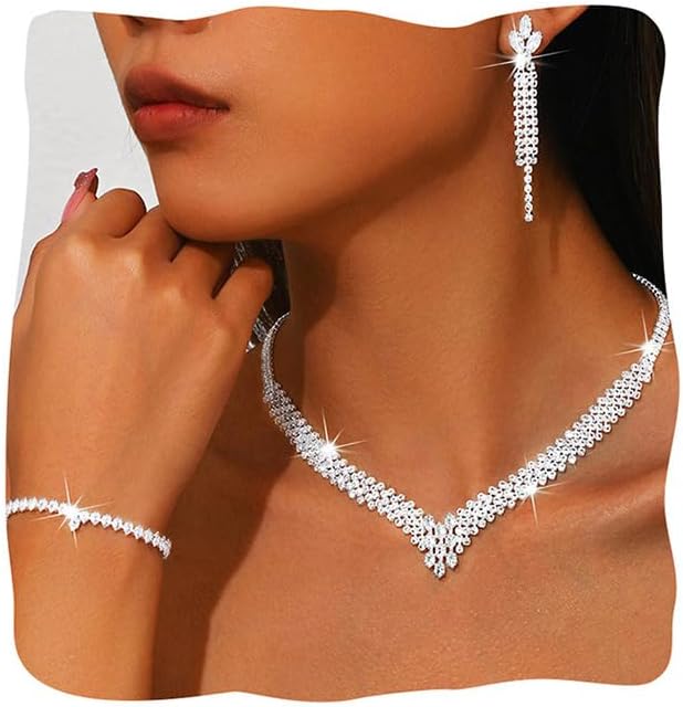 stunning Luxury Crystal Jewelry Set