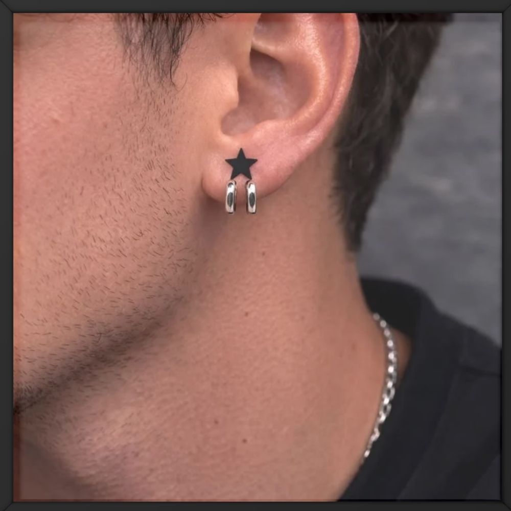 Stylish Men’s Stud Earrings / Clip-On Earrings