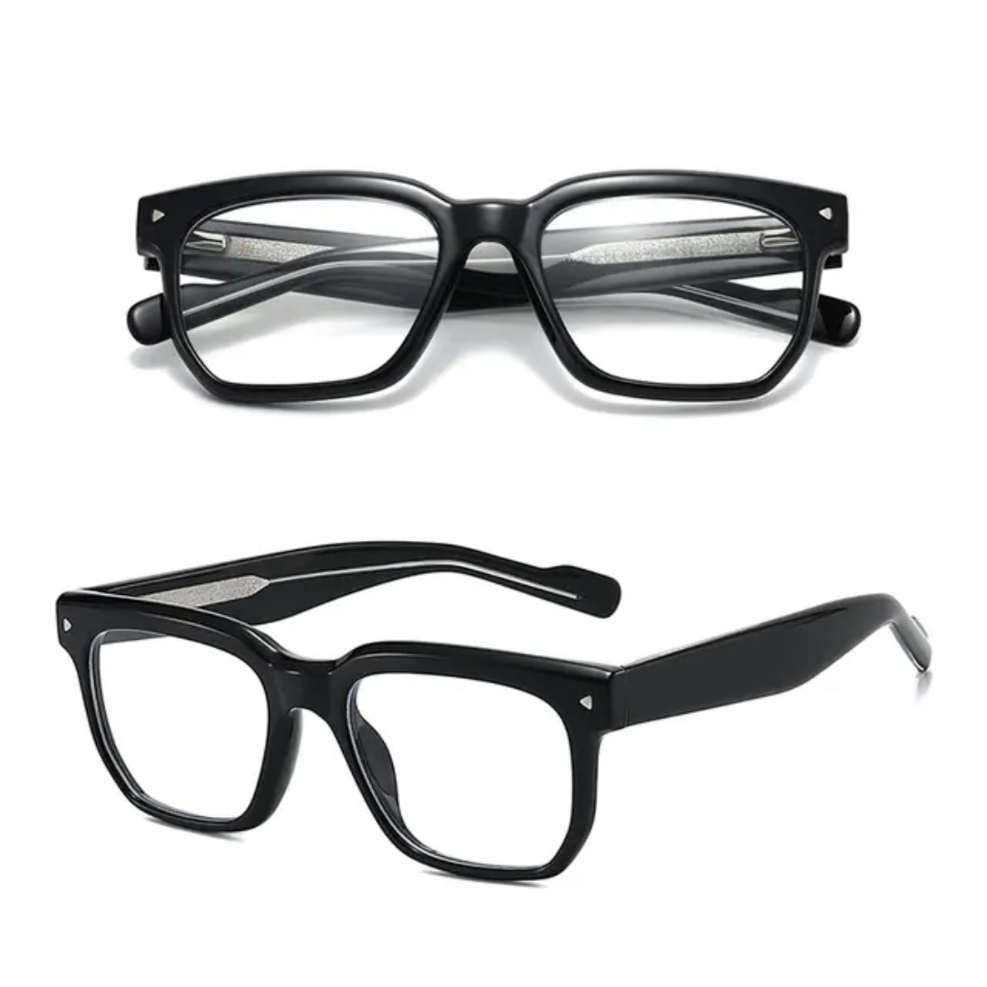 Classic Square Glasses – Unisex Retro Lightweight Eyewear Frame
