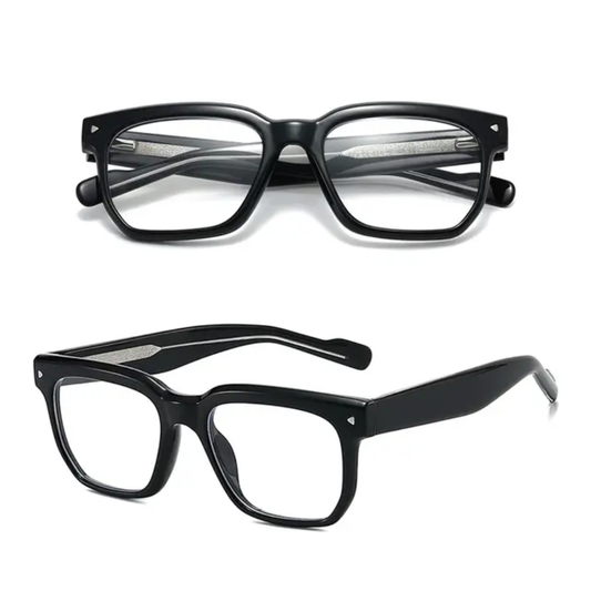 Classic Square Glasses – Unisex Retro Lightweight Eyewear Frame