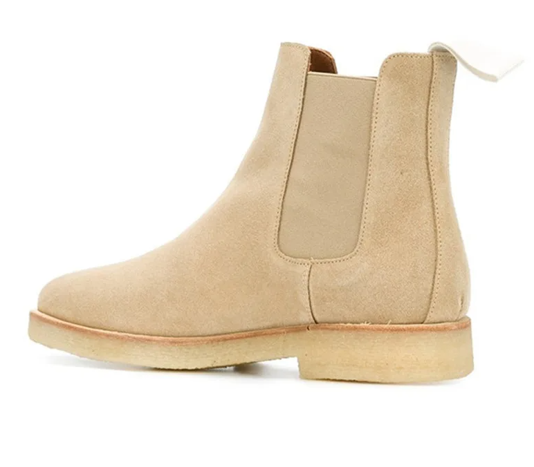 Luxury Cow Leather Pointed Toe Men's Boots