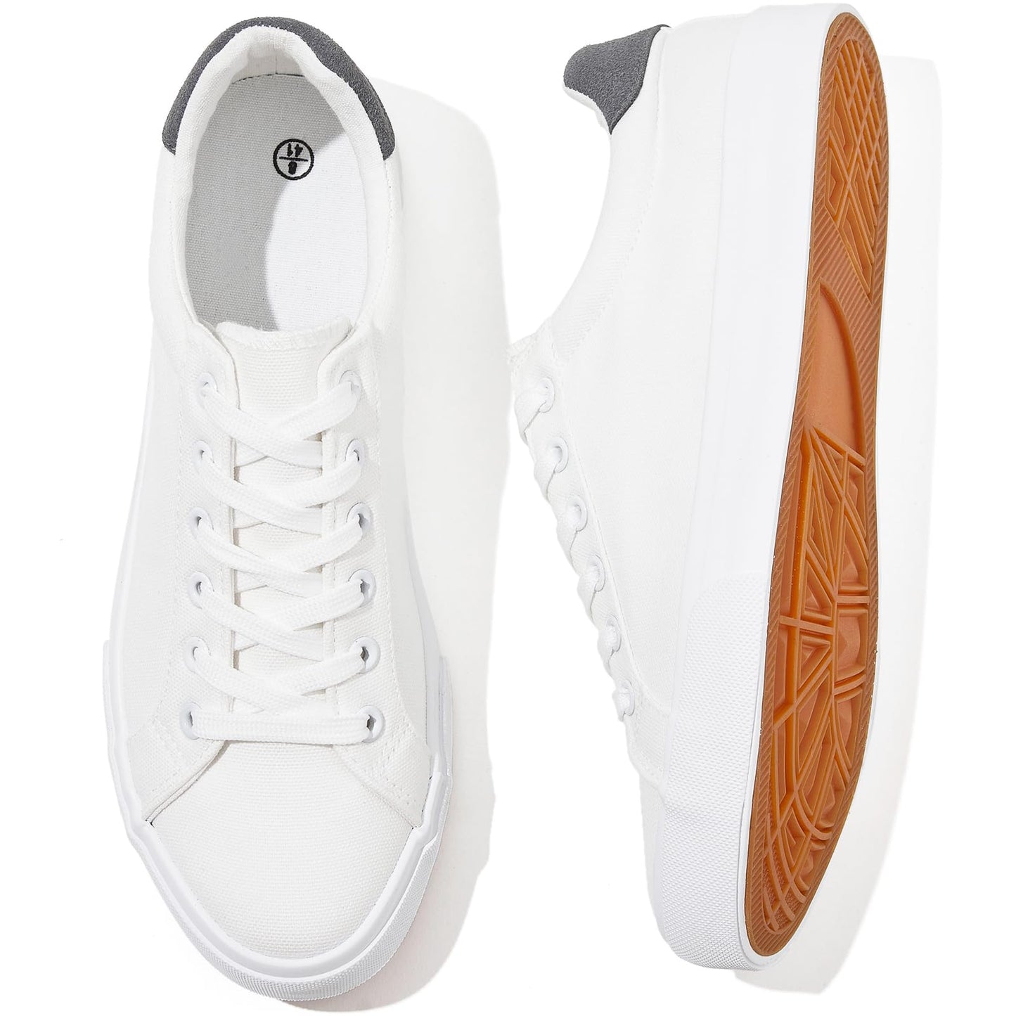 Mens White Canvas Shoes