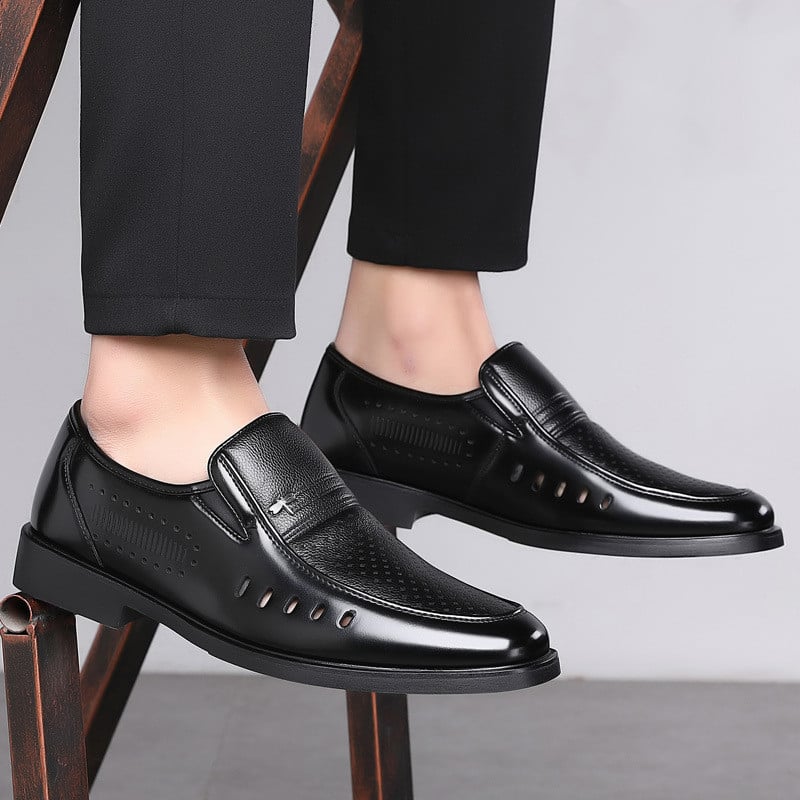 Men's Summer Business Hollow Leather