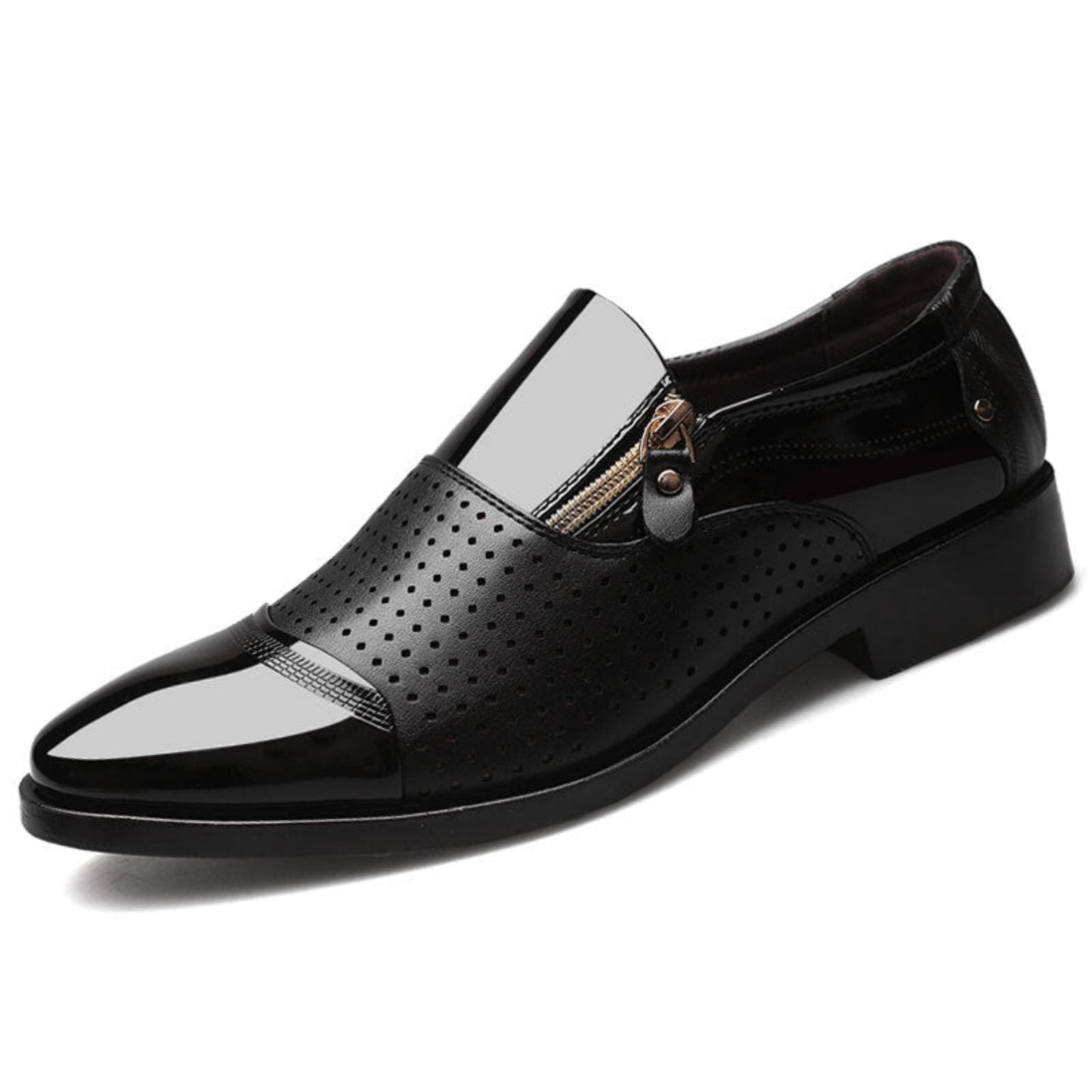 Men's Breathable Hollowed Out Leather Business Shoes