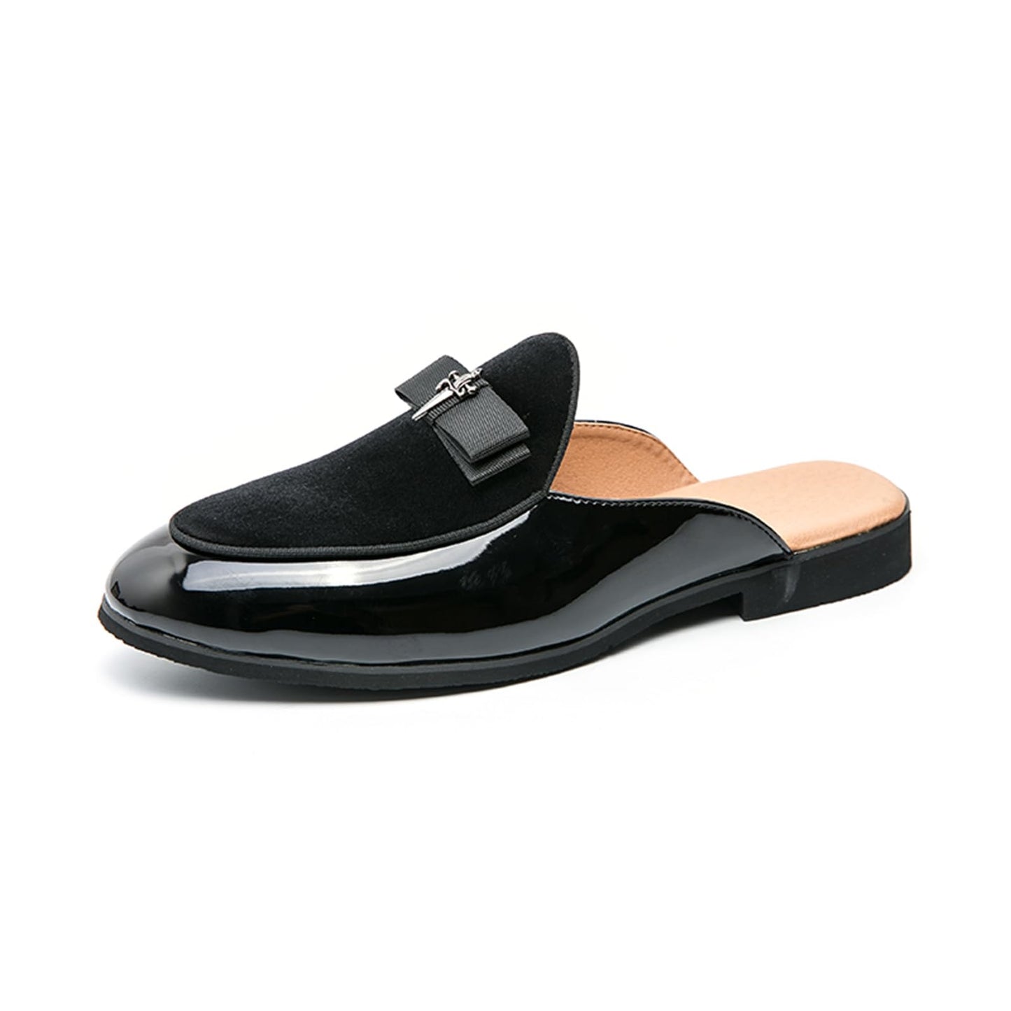 Mens Bowtie Patent Leather Slip