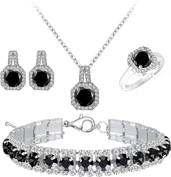 Elegant 4PCS Silver Jewelry Set
