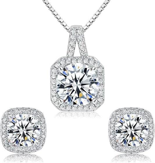 Luxury Crystal Pendant Jewelry Set