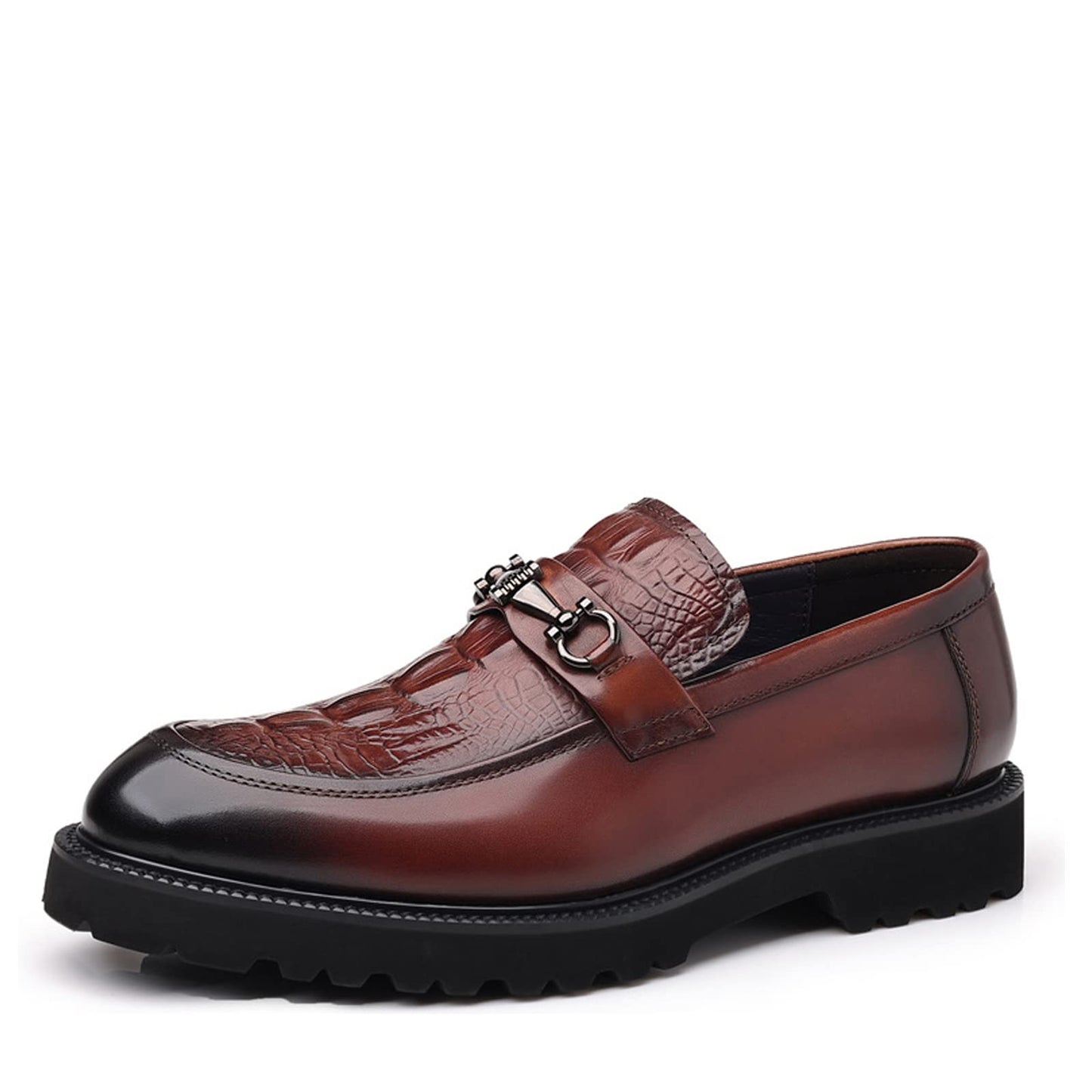 Mens Leather Print Business OxfordsSmart Casual Shoe